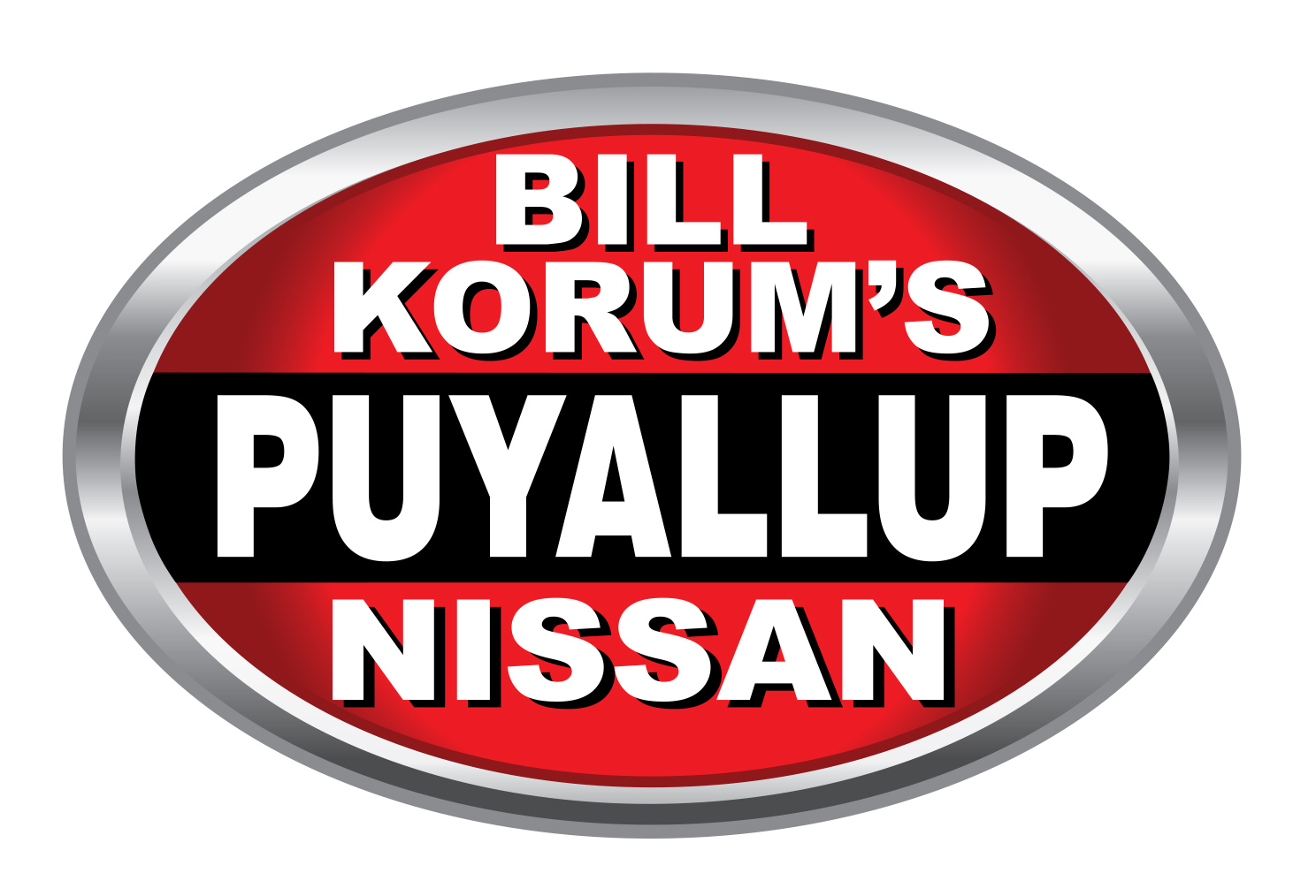 Bill Korum's Puyallup Nissan logo.